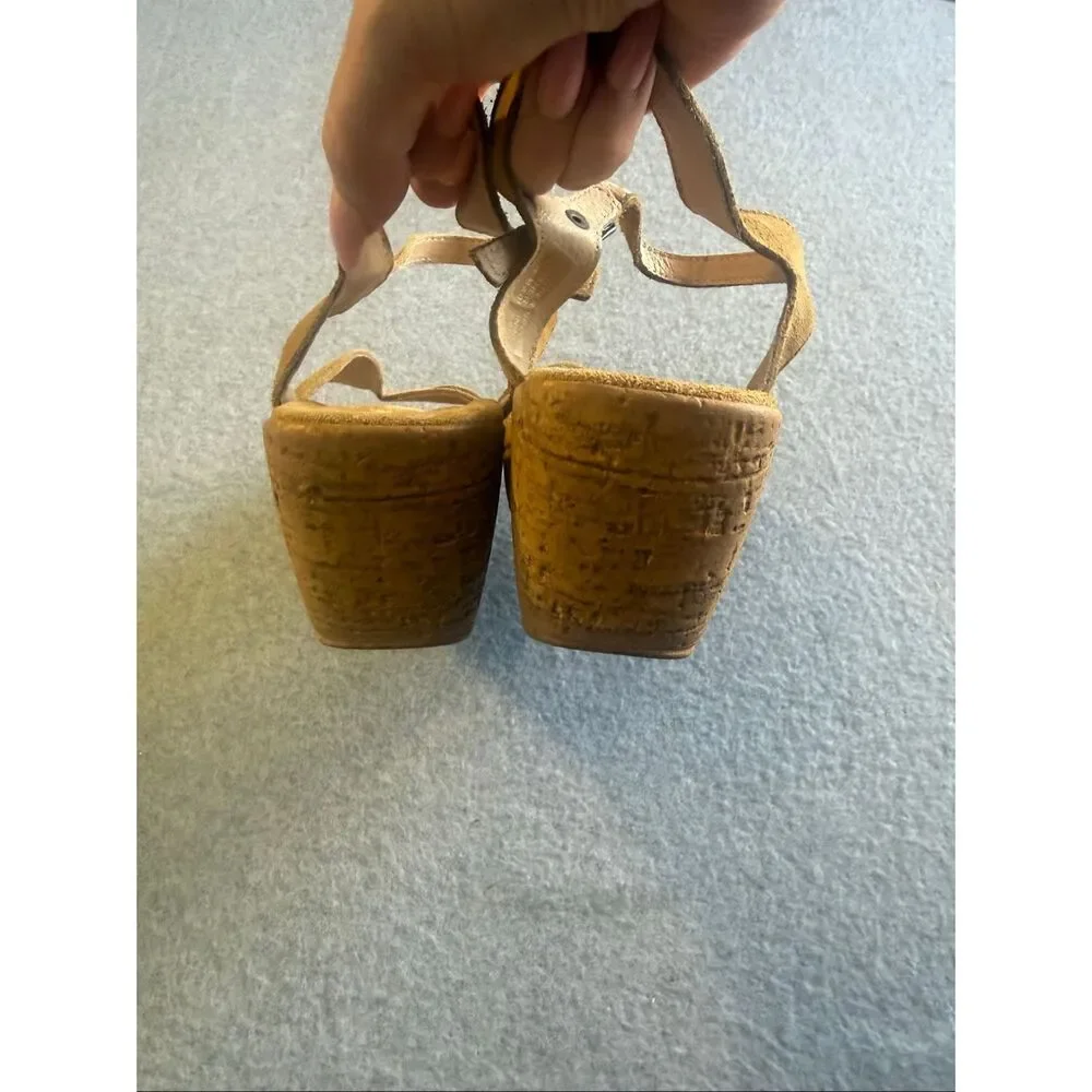 Sundance tan suede wedge sandals 39 - Picture 9 of 9